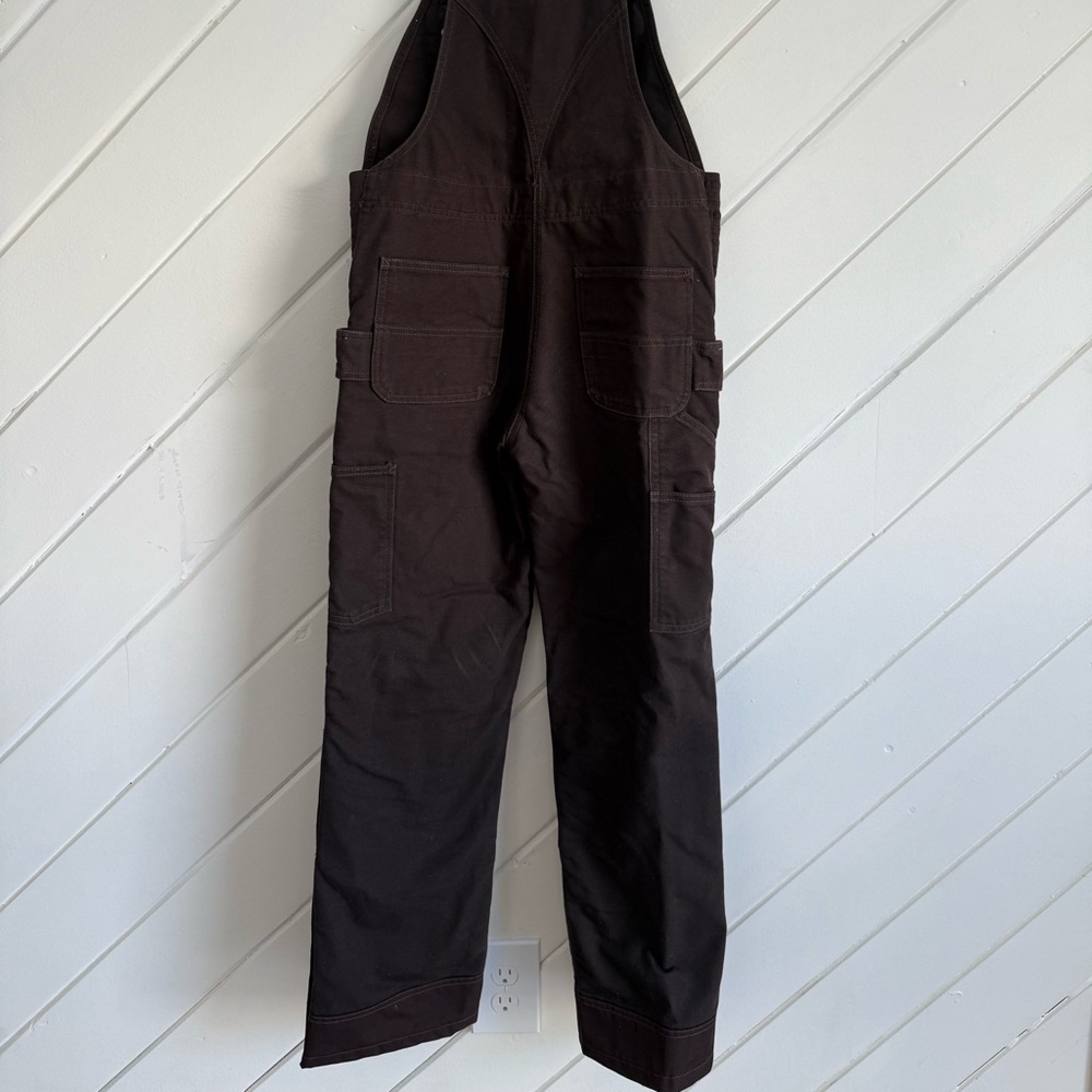Carhartt Women's Dark Brown Insulated Duck Bib Overalls - Picture 2 of 6